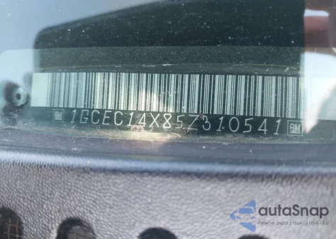 2005 Chevrolet Silverado 1500 Work Truck z USA, uszkodzony, nr VIN 1GCEC14X85Z310541